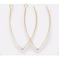 Ion Plating 304 Stainless Steel Earring Hooks with Horizontal Loop — Jewelry Findings