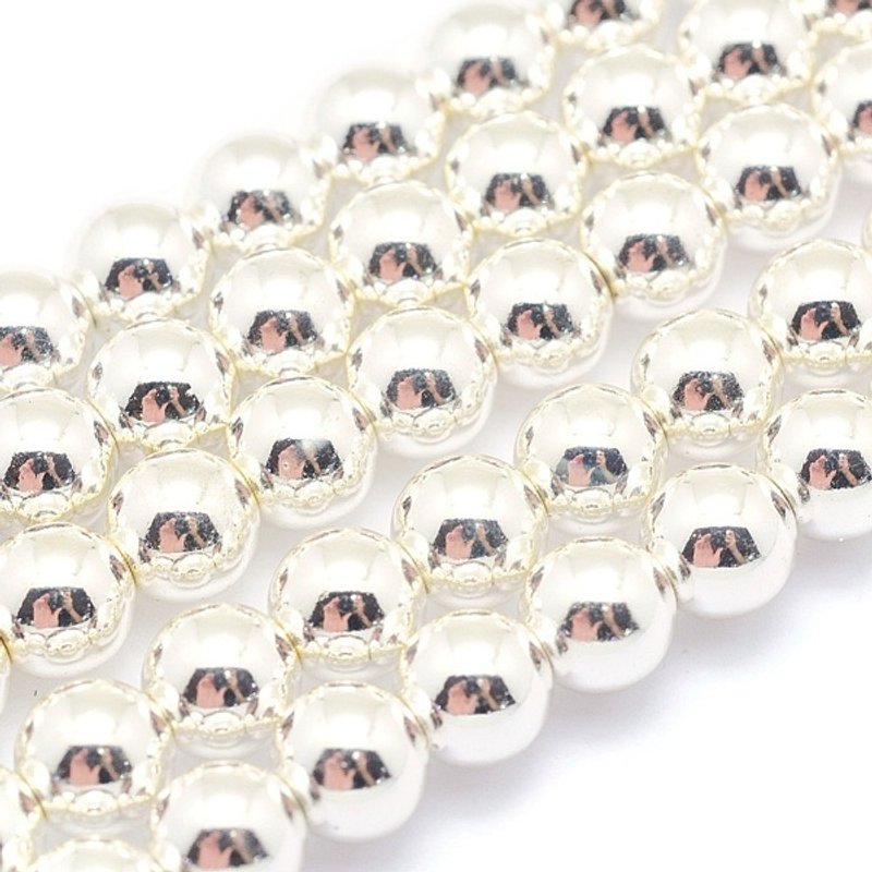 Brins de perles en hématite synthétique électroplaquée, 3mm — Perles à bijoux