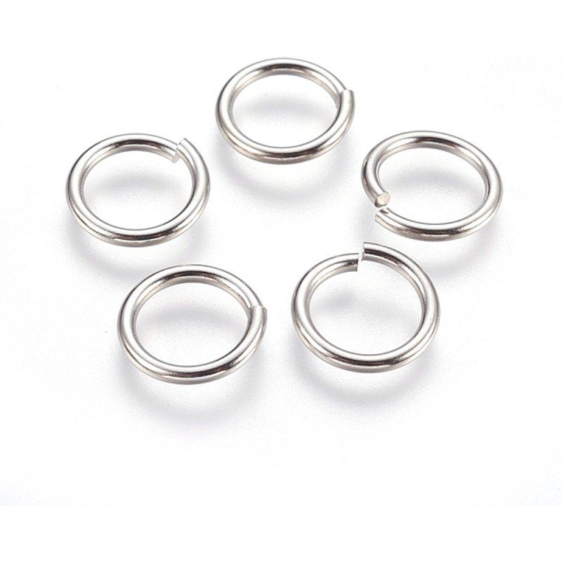 Anneaux ouverts en acier inoxydable 304, 13 Gauge, 10mm de diamètre intérieur — Accessoires pour bijoux