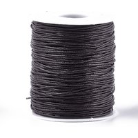 Waxed Cotton Thread Cords, Coconut Brown, 1.5mm, 100 yards