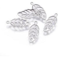 Tarnish Resistant 316 Stainless Steel Leaf Charm