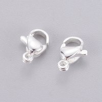Attaches de homard en acier inoxydable 304, plaqué argent — Accessoires pour bijoux