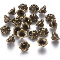 Capsules de perles en filigrane tibétain, sans plomb, bronze antique — Perles à bijoux