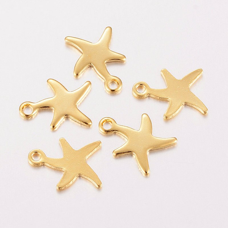Charm en acier inoxydable 304 en forme d'étoile de mer pour créations de bijoux — Breloques et pendentifs
