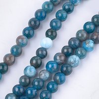 Fils de perles d'apatite naturelle, grade AB, rond, 6mm, 15.3 pouces — Perles à bijoux