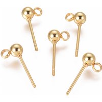 Composants de clous d'oreilles en acier inoxydable 304 avec boucle et boule