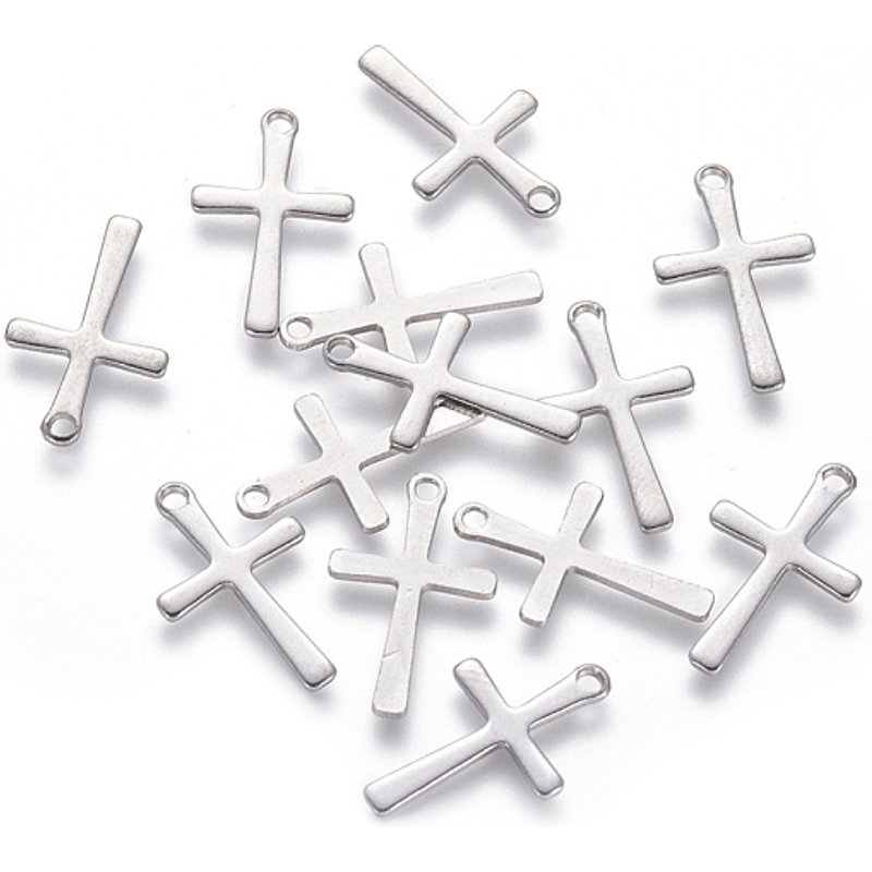 Pendentif Croix en Acier Inoxydable 201 Résistant à l'Oxydation — Breloques et pendentifs