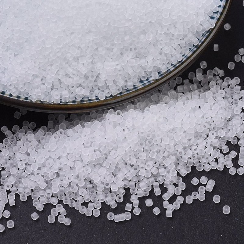 Perles Miyuki Delica, Cylindre, Perles de Semence Japonaises, Cristal Mat — Perles à bijoux