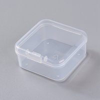 Plastic Bead Storage Containers, Clear Square Boxes