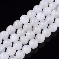 Natural Rainbow Moonstone Beads Strands, Round, 6mm, 15.55 — Jewelry Beads