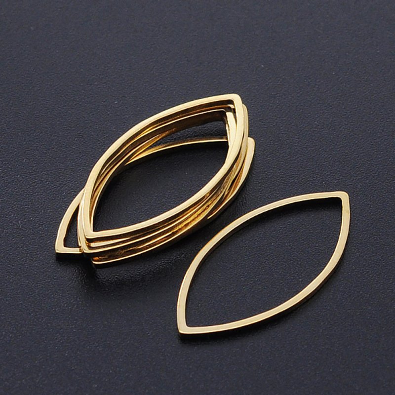 Anneaux de Liaison en Acier Inoxydable 201, Découpés au Laser, Dorés, 27x13mm — Accessoires pour bijoux