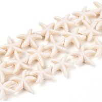 Synthetical Turquoise Starfish Beads Strands, 14.56-15.15 inch