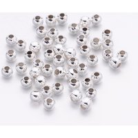 Iron Spacer Beads, Round, Silver Color Plated, 3mm, 435pcs