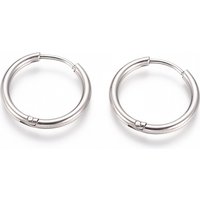 Boucles d'oreilles huggie en acier inoxydable 202, hypoallergéniques — Boucles d'oreilles créoles