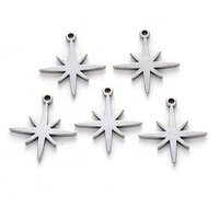 Pendentifs en Acier Inoxydable 304, Étoile à Huit Pointes, Découpe Laser — Breloques et pendentifs