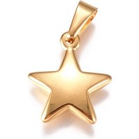 304 Stainless Steel Golden Star Pendant