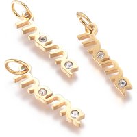 Pendentif Mama en Acier Inoxydable 316 avec Zirconia Cubique — Breloques et pendentifs