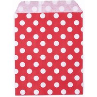Sacs en papier Kraft pour aliments, sans poignées, pois rouges, 18x13cm — Rangement et présentation