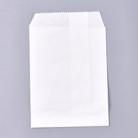 Kraft Paper Food Storage Bags, No Handles, White, 15x10cm