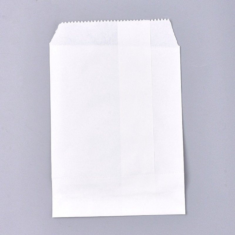 Sacs en papier Kraft pour aliments, sans poignées, blancs, 15x10cm — Rangement et présentation