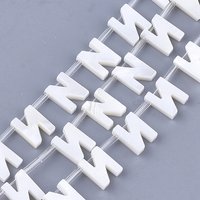 Freshwater Shell Beads, Top Drilled, Letter N, 10x8x3mm — Jewelry Beads