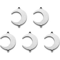 Non-Tarnish 201 Stainless Steel Moon Links Connector — Jewelry Findings