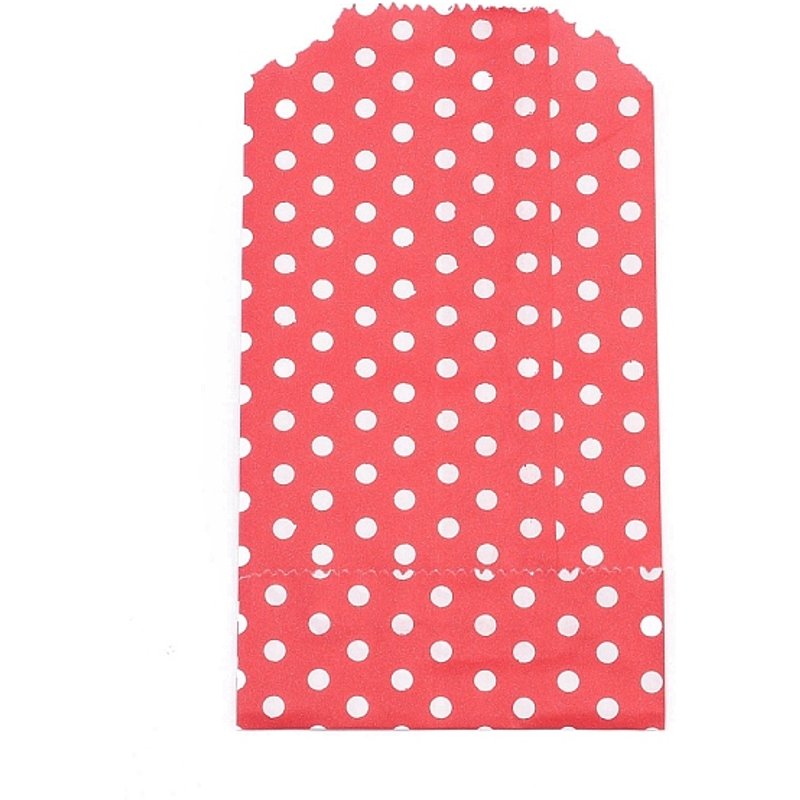 Kraft Paper Storage Bags, No Handles, White Polka Dot Pattern — Jewelry Display & Storage
