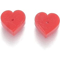 Silicone Heart Earring Backs, Red, 5.2x5.7x3.5mm — Jewelry Findings