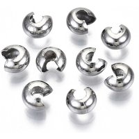 Couvre perles à sertir en acier inoxydable 304 résistant à la ternissure — Perles à bijoux