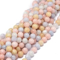 Natural Morganite Beads Strands, Round, 8-8.5mm, 15.55 inch — Jewelry Beads