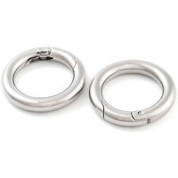 Non-Tarnish 304 Stainless Steel Spring Gate Rings, 6 Gauge — Jewelry Findings