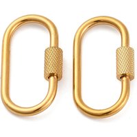 Charms de verrouillage à vis en acier inoxydable 304 pour création de colliers — Accessoires pour bijoux