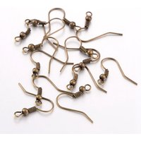Crochets de Boucles d'Oreilles en Fer, 50Pcs, Antique Bronze — Accessoires pour bijoux
