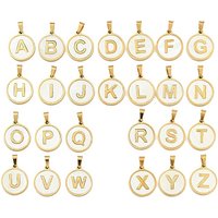 Charms de Lettres A-Z en Acier Inoxydable PVD Plaqué — Breloques et pendentifs