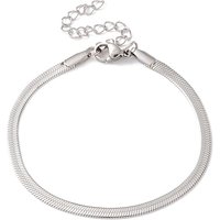 Bracelet Herringbone en Acier Inoxydable 304 Non-Tarnish pour Hommes et Femmes — Bracelet Femme