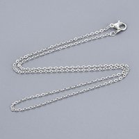 Collier en chaîne en laiton avec fermoir en acier inoxydable, 18 pouces