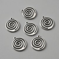 Charms Vortex en Alliage de Style Tibétain en Argent Antique