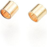 Brass Crimp Beads, Nickel Free, Tube, 18K Gold Plated, 625pcs