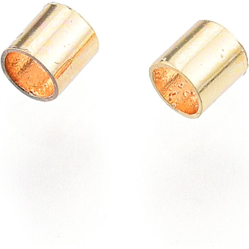 Brass Crimp Beads, Nickel Free, Tube, 18K Gold Plated, 625pcs — Jewelry Beads
