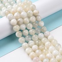Natural White Moonstone Beads Strands, Round 8mm, 47pcs/strand — Jewelry Beads