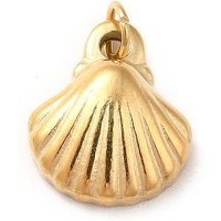 Ion Plating 304 Stainless Steel Shell Charms with Jump Ring — Charms & Pendants