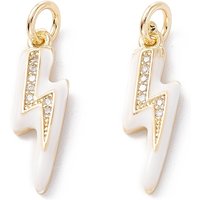 Pendentif Éclair en Zircon Cubique Transparent Micro Pave en Laiton