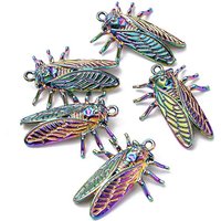 Cicada Charm Pendant - Rainbow Color, Cadmium & Lead Free — Charms & Pendants