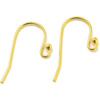 925 Sterling Silver Earring Hooks with 18K Gold Plating — Jewelry Findings