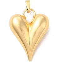 Eco-Friendly Heart Charm Pendant, 18K Gold Plated, Lead & Cadmium Free