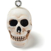 Halloween Skull Charms with Platinum Tone Iron Loops