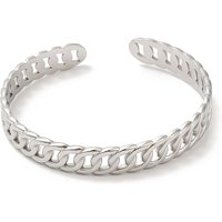 Bracelets Cuff en Acier Inoxydable 304 avec Chaîne Curb pour Femmes