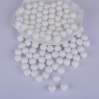 Round Silicone Focal Beads, White, 15mm Diameter, 2mm Hole — Jewelry Beads
