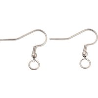 Crochets de Boucles d'Oreilles en Acier Inoxydable 304 avec Bobine et Balle — Accessoires pour bijoux