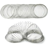 Steel Memory Wire for Wrap Bracelets, 22 Gauge, 0.6mm Diameter — Chains, Wire & Cord